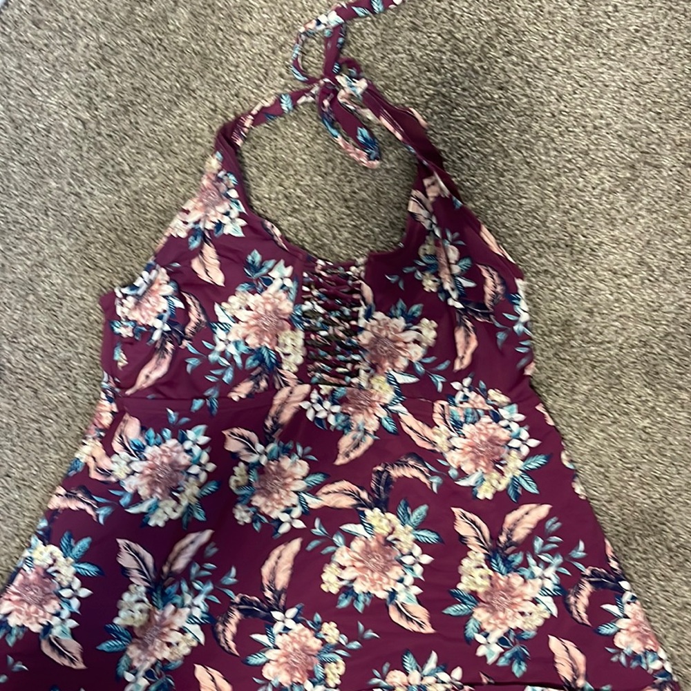 Ambrielle curve 0x halter tankini top